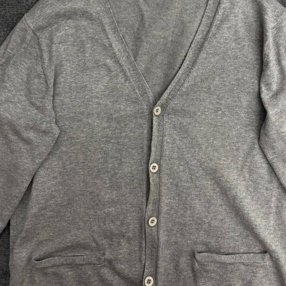 Gray Button Front Knit Cardigan - image 2